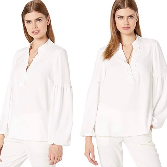 Lilly Pulitzer Shea tunic top in resort white. Absolutely stunning. Size Small - Picture 15 of 15